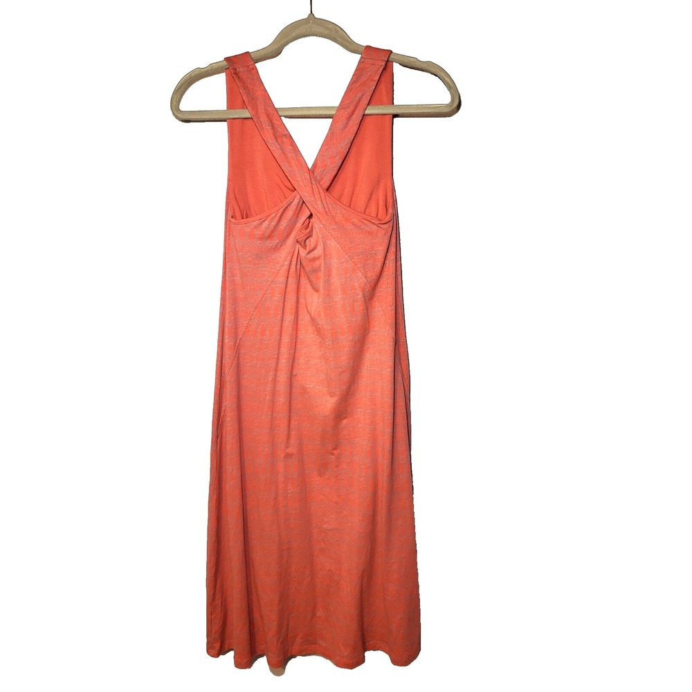 Toad & Co Dk Coral Xanthe Athleisure Aspen Print Built In Bra Dress Size Small - Picture 2 of 10